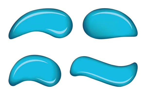 Curvy Βερνίκι Μορφή Ζωντανό Γαλάζιο Χρώμα Σμάλτο Χρωστικών Ουσιών Σχεδιασμός — Διανυσματικό Αρχείο