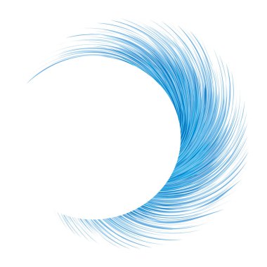 Parlak soğuk, saf cyan patlama şekli sanat tasarımı çiziyor. Modern sanatçı yaratıcı çizgi tarzında kıvrımlı yıkama şekli logosu. Metin için ışık uzayındaki gök mavisi kış rüzgarı dekoru amblemi
