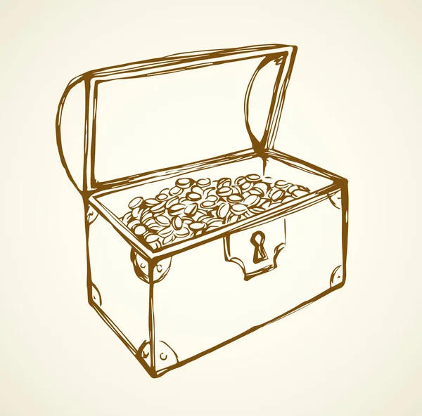 Beyaz arka planda büyük şirin ahşap süslemeli gemi mobilyaları. El yazısıyla çizilen siyah mürekkep çizimi anahtar deliği konsepti nesne amblemi eski sanat eseri tarzı kalemle kağıt üzerinde metin için. Yakın görünüm