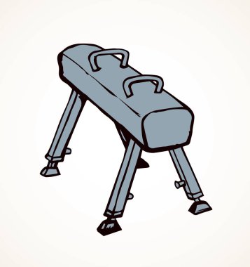 Beyaz zemin üzerinde Koç saplar ile eski Olimpiyat deri keçi. Doğrusal siyah mürekkep el çekilmiş eylem nesne logo amblem yarım yamalak vintage sanat doodle karikatür tarzı kalem kağıt alanı metin içinde