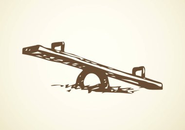 Eski dengesizlik rocker yalpalamak görmek sween beyaz arka plan üzerinde gördüm. Hat kahverengi mürekkep el logo amblem kabataslak kağıt üzerinde sanat retro karalama karikatür grafik stili hapiste çekilmiş. Bakış metin için yer ile kapatmak