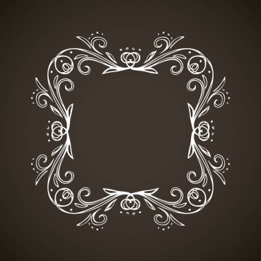 Eski sevimli romantik kitap kurdelesi kıvrımlı fiyonk etiketi beyaz kağıt arka planda izole edilmiş. Freehand siyah mürekkep ana hatlarıyla çizilmiş kıvrımlı köşe çizimi sanatsal kırsal kıvrımlı karalama tarzı.