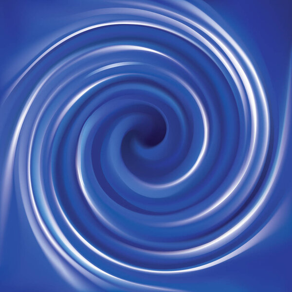Vector wonderful futuristic soft curvy ultramarine rippled fond with space for text. Beautiful volute fluid surface vivid deep cobalt color