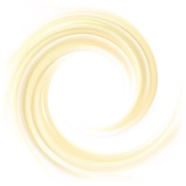 浅本色色涡流水喜欢波纹的表面 特写视图与空间为文本在发光的中心 甜美味的米色蜗壳融化脂肪乳巧克力黄油 — 图库矢量图片