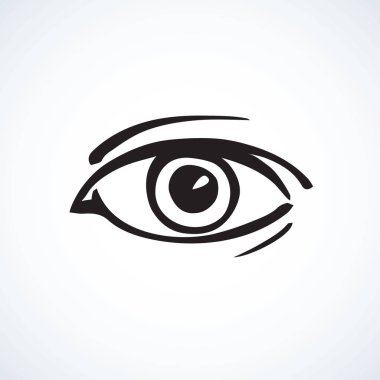 Sağlıklı insanlar daire görsel öğe beyaz zemin üzerinde izole. Web basit doktor UI logo kavramı. Siyah mürekkep doğrusal serbest el sanat retro karalama tarzı kalem kağıt üzerinde kabataslak çizilmiş amblemi