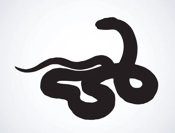 Grande Courbe Effrayante Vipéridés Crotalus Asp Serpentine Sur Fond Blanc — Image vectorielle
