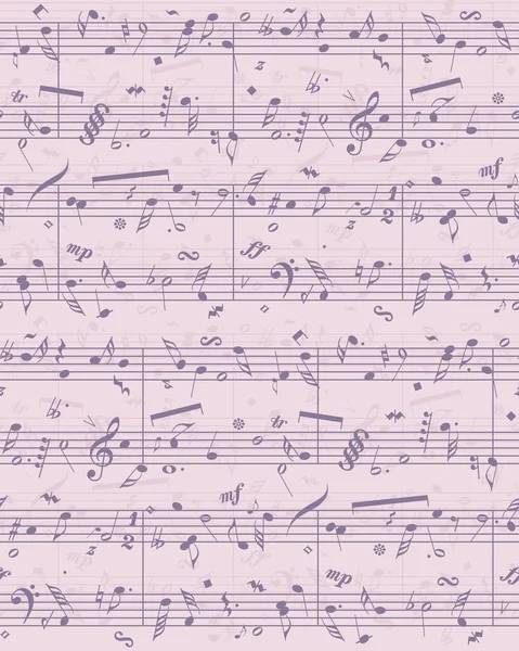 Creativo Quaver Stave Sing Sonata Pink Fond Icono Dibujado Mano — Vector de stock