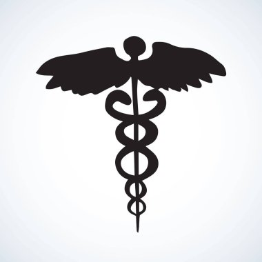 Antik rx sımsıkı kapalı çubuk beyaz arka plan üzerinde. Web anahat logo kavramı. FreeHand doğrusal siyah mürekkep el çizilmiş resim amblemi kontur stili gravür sanat retro içinde. Metin için yer ile görünüm portre