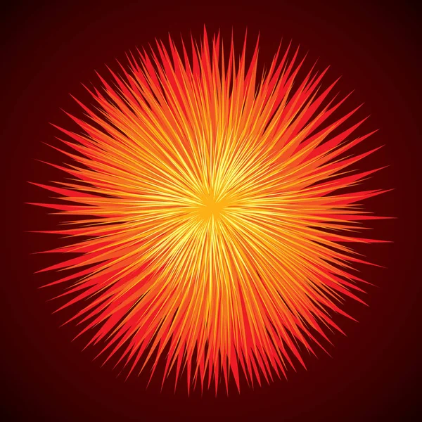 Художній Яскраво Червоний Барб Кругової Середини Малюнка Форми Дизайну Оптична — стоковий вектор