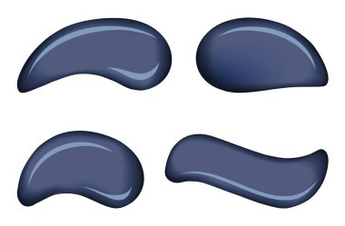 Curvy formu parlak mavi renk emaye boya işareti beyaz zemin. Pürüzsüz dön Cilt parlak parlak Donanma pour logo tasarım yüzeyi ayarlayın. Sanat sembol simge ıslak. Metin için yer ile yakın çekim makro görünümü