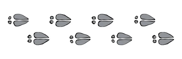 Flachbeinstempel Auf Weißem Matschigen Staubhintergrund Handgezeichnetes Emblem Mit Schwarzem Tuscheumriss — Stockvektor