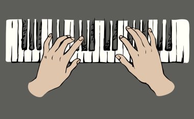 2 adam bilek beyaz masaüstü zemin üzerinde. Satır kadın tipi logo piktogram. Siyah mürekkep çizilen blog yazar kavramı amblemi modern sanat doodle karikatür tarzı kağıt alanı metin için anahat. En iyi görünümü kapatın