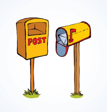 ABD canlı turuncu metalik açık cevap bill gelen kutusu bayrak beyaz gökyüzü zemin üzerinde. Logo Amblem yarım yamalak sanat antika karalama tarzı kalem kağıt üzerinde alanı ile metin içinde parlak sarı renkli el çekilmiş web medya nesnesi