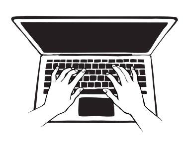 LCD macbook beyaz ofis tablo zemin türüne açın. Siyah elle çizilmiş mac netbook yol açtı. Www sosyal online veri düzeni logo amblem modern sanat tarzı kalem kağıt alanı metin için doodle. Görünümü kapatın