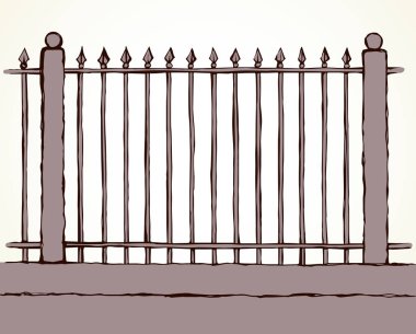 Kıvrık monogram çerçeve çit section Ögesi beyaz gökyüzü zemin üzerinde bar alın. Siyah anahat çizilmiş tasarım logo işareti Antik Sanat yarım yamalak stil doodle ver. Bakış metin için yer ile kapatmak