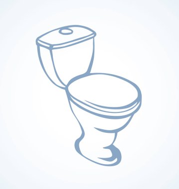 Yeni erişilebilir toilette lav ışık zemin üzerinde izole banyo odasında. Serbest el anahat mürekkep el sanat retro karalama tarzı kalem kağıt üzerinde kabataslak çizilmiş nesne. Katta metin için yer ile görünüm yakın çekim