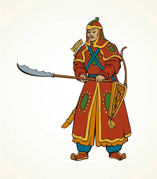 Древний Античный Вооруженный Доспехи Доспехи Оружие Армия Мбаппе Мбаппе Атака — стоковый вектор