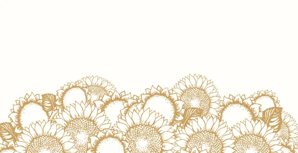 Leuke Grote Gouden Olie Helianthus Hoofd Geïsoleerd Blauwe Hemel Decor — Stockvector