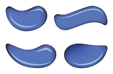 Curvy formu parlak mavi renk emaye boya işareti beyaz zemin. Pürüzsüz dön Cilt parlak parlak Donanma pour logo tasarım yüzeyi ayarlayın. Sanat sembol simge ıslak. Metin için yer ile yakın çekim makro görünümü