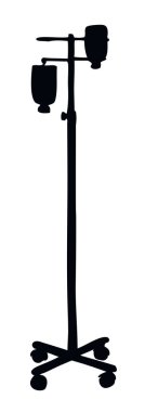 Damlalık IV tedarik sistemi kutup odası aygıt sulu dekstroz kan yardım çantası desteği beyaz arka plan üzerinde izole çare. Koyu siyah mürekkep el çekilmiş sembolü logo amblem sanat retro kontur yazdırma stili