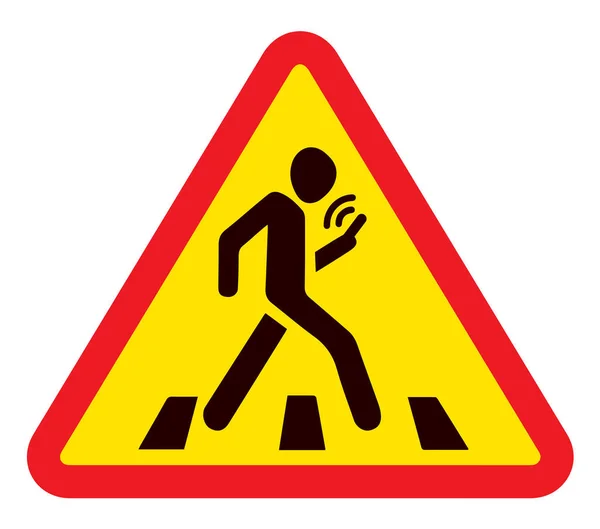 Run Town Walkway Ban Smart Tablet Badge White Background Social — Stock Vector