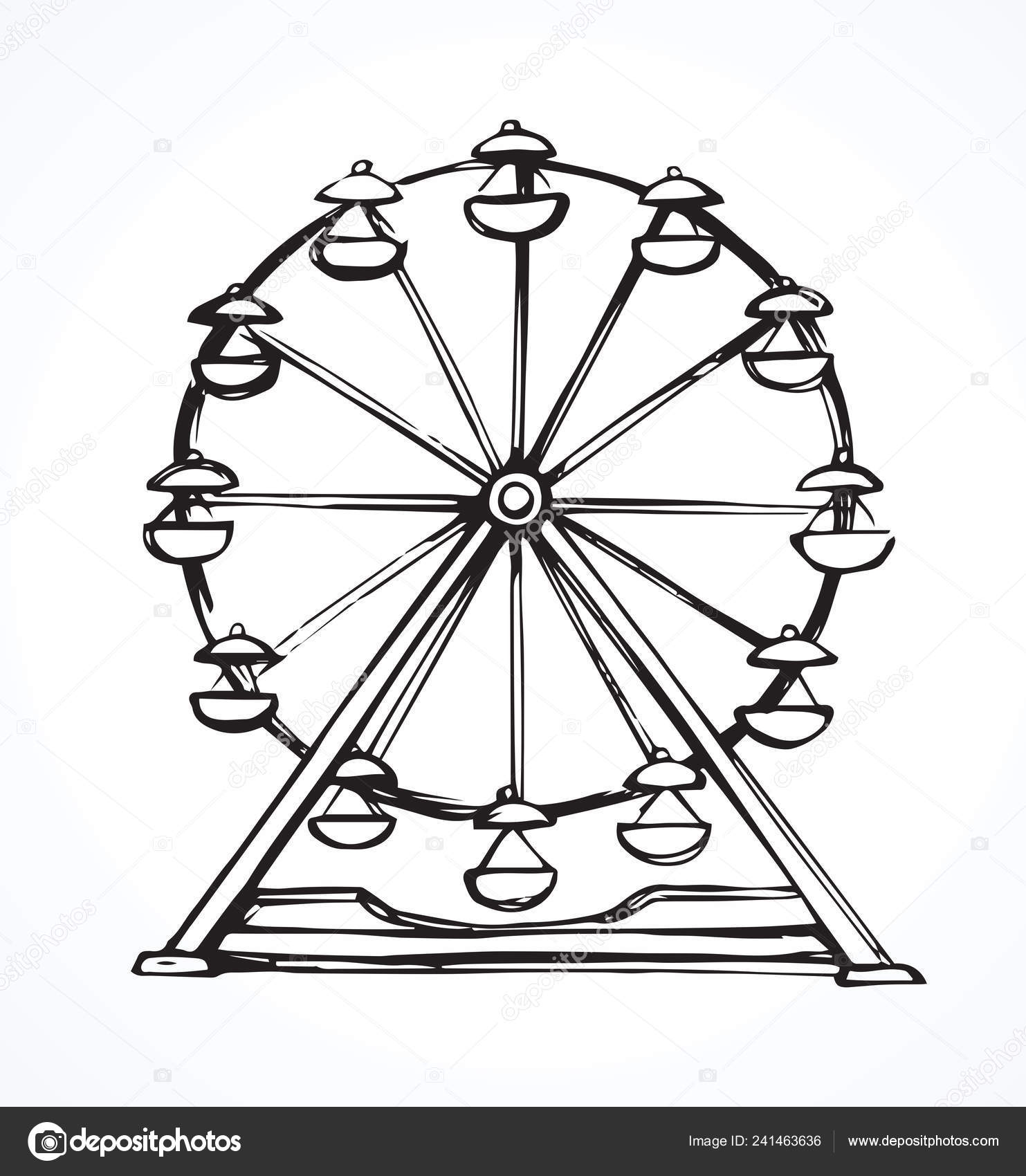 Grande Linha Circular Mover Criança Engraçada Ferriswheel Desenho Jogo  Espaço imagem vetorial de Marinka© 537708642