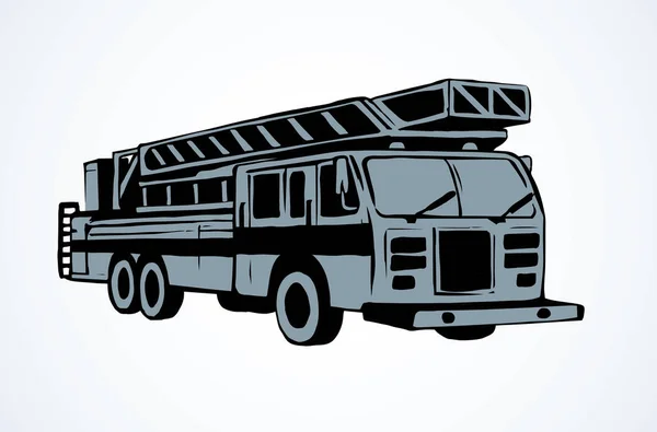 911 Ayuda Patrulla Camionetas Diesel Telón Fondo Carretera Blanca Freehand — Archivo Imágenes Vectoriales