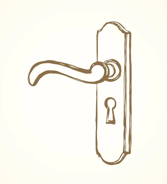 Icône De Loquet De Poignée De Porte Vecteur Plat. Bouton De Verrouillage.  Clé En Métal Clip Art Libres De Droits, Svg, Vecteurs Et Illustration.  Image 186829872