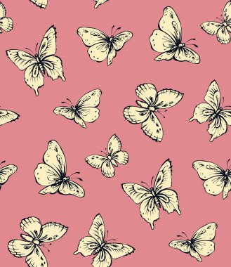 Büyük sevimli vahşi sinek hexapod izole üzerinde canlı kırmızı zemin rahatsız ediyor. FreeHand doğrusal siyah mürekkep el sanat retro tileable tasarım stili kalem kağıt üzerine çizilmiş logo. Görünümü Kapat