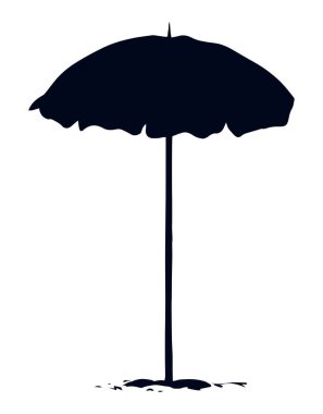 Büyük açık otel gölgelik metin için hafif havuzu yer kürsüye. Siyah mürekkep elle çizilmiş tropic gezi sahil kamp piknik tan sıcak kat çadır nesne logo amblem piktogram sanat retro doodle tarzda yarım yamalak anahat