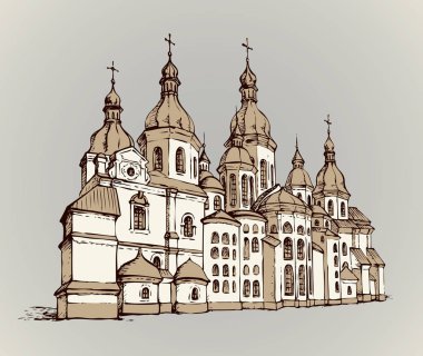 Vektör St. Sophia Katedrali Kiev, Ukrayna