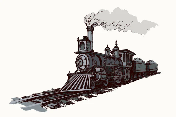 Illustration vectorielle. Locomotive — Image vectorielle