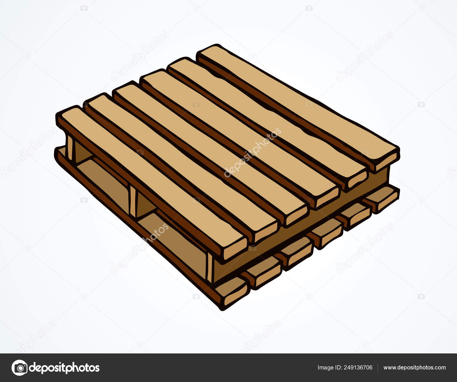 Pallet. Vector drawing — Stock Vector © Marinka #249136706