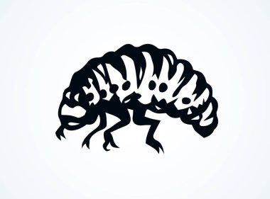 Böceği. Larva. Vektör çizim