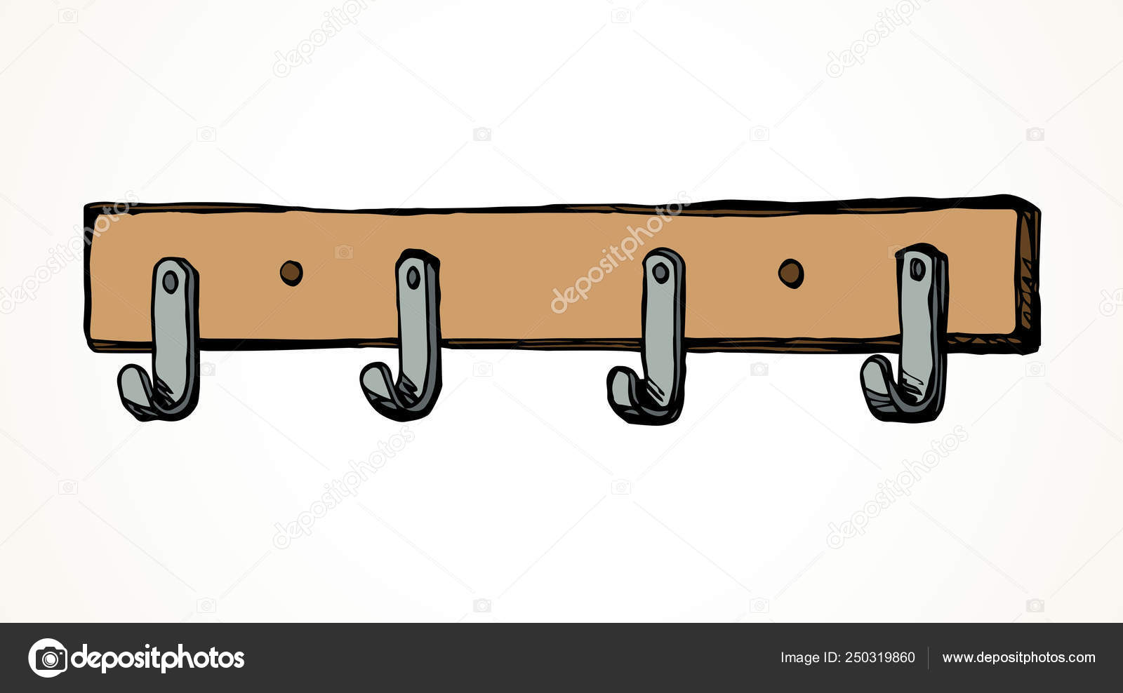 Wall hook. Vector drawing Stock Vector by Marinka 250319860