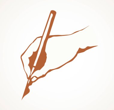 El yazma. Vektör çizim