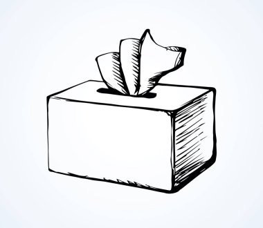 Peçete paketleme. Vektör çizim