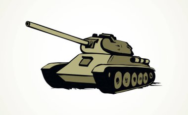 Tank. Vector drawing clipart