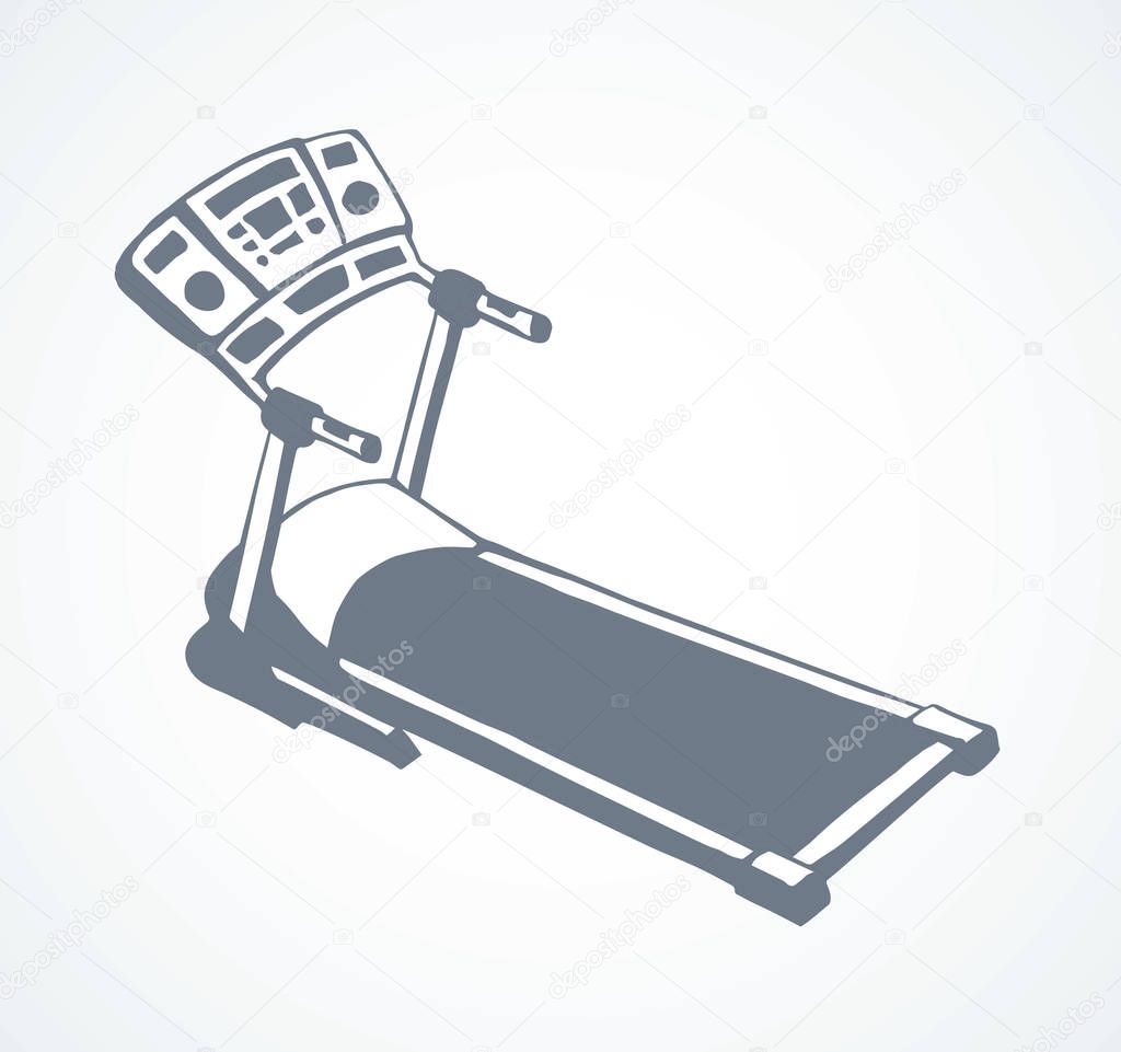 Treadmill. Vector drawing