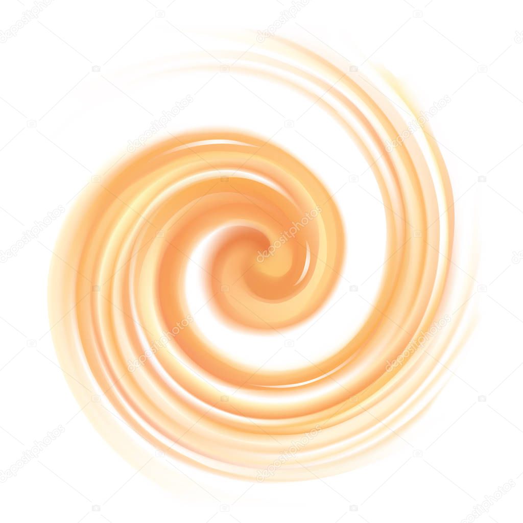 Vector light orange background of swirling texture 