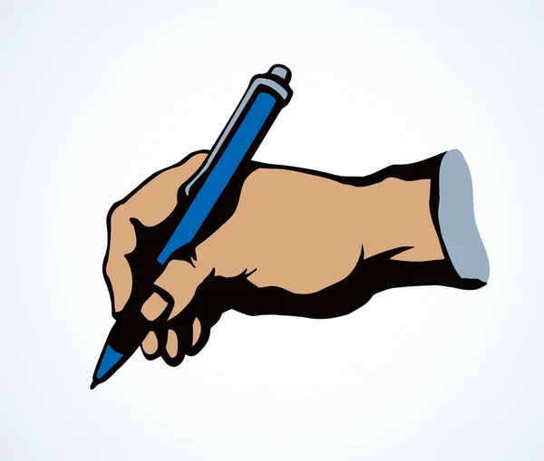 Escribir a mano. Dibujo vectorial — Vector de stock