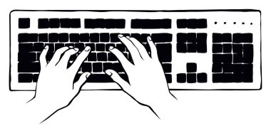 Dizüstü bilgisayar. Yukarıdan görüntüleyin. Vektör çizim