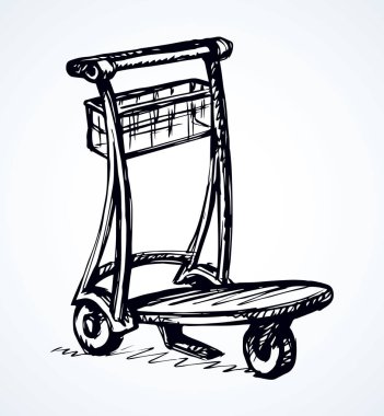 Havaalanı arabası. Vektör çizim