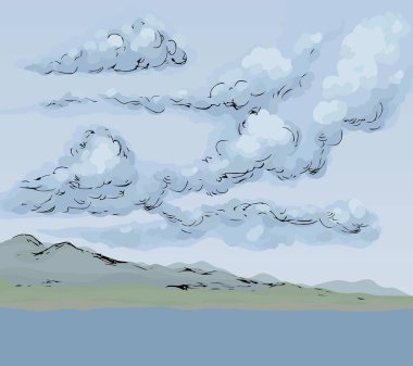 Bulutlar. Vektör çizim