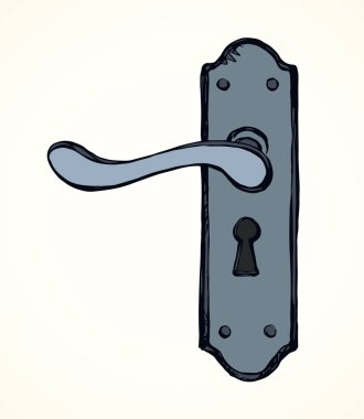 Door knob. Vector drawing clipart