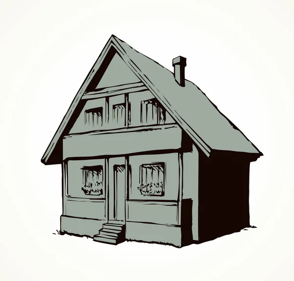 Vector drawing. House — Stock Vector