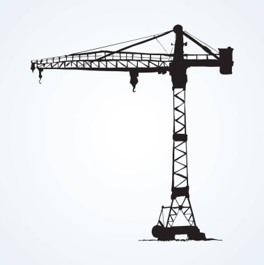  İnşaat vinç. Vektör çizim