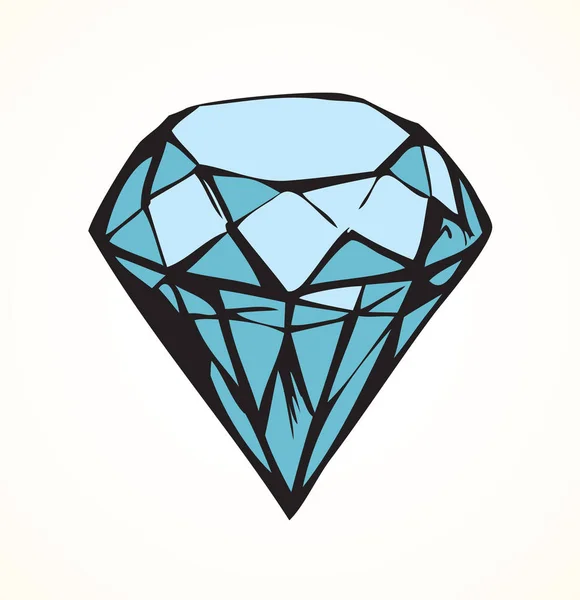 Diamond. Vector sketch — Stock Vector