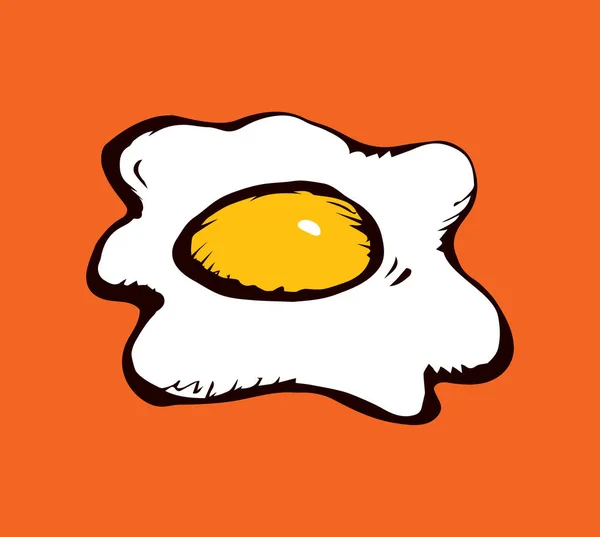 Huevos revueltos. Dibujo vectorial — Vector de stock