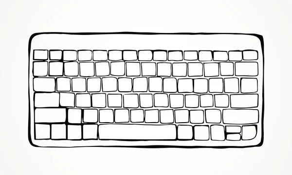 Laptop. Vista desde arriba. Dibujo vectorial — Archivo Imágenes Vectoriales